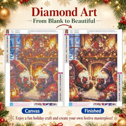 AUKELHJ Christmas Diamond Art Kits for Adults, Diamond Painting, 12x16 Inch - color: 03-Christmas, size: 12X16 inch
