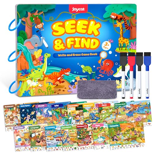 JoyCat Seek & Find Game Books - Preschool Learning Activity for 3-8 - style: 2. Seek & Find