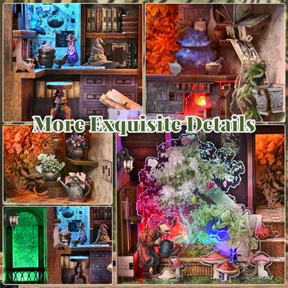 CCCDF Book Nook Kit, DIY Miniature Dollhouse Booknook Kit - color: Potion-making Edition