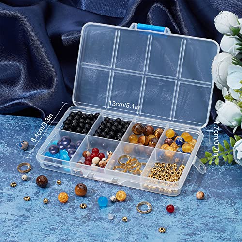 SUNNYCLUE 1 Box 300+Pcs DIY 10 Sets Solar System Bracelets Kit Galaxy Universe The Nine Guardian Planets Obsidian Beads Beading Bracelet Necklace Natural Gemstone Bead for Jewelry Making Kits Craft - color: Golden Color Rings Upgraded Beads