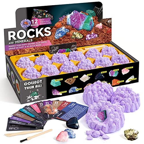 Gamerside Gem Digging Kit, 12 Rock Digging Kit for Kids 6+ - color: Rock Dig Kit