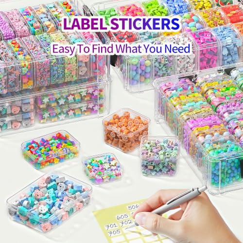 VANSUNS Bead Storage Organizer, 76 Small Containers and Lids, 4 Sizes - size: 4-Tier 8XL+20L+18M+30S