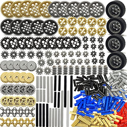 Technical Parts Gears Axle Pin Connectors Building Brick Pieces Sets