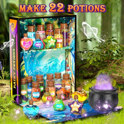 Potion Kits for Kids, Magic Mix Potion Set for Kids Ages 6-12, Mystery Potion Making Art & Craft Gift Toy for Christmas, Halloween & Birthday - color: Blue