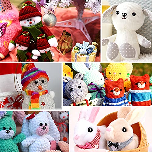 UPINS 180 Pcs Large Safety Eyes and Nose with Washers for Amigurumi - color: Black