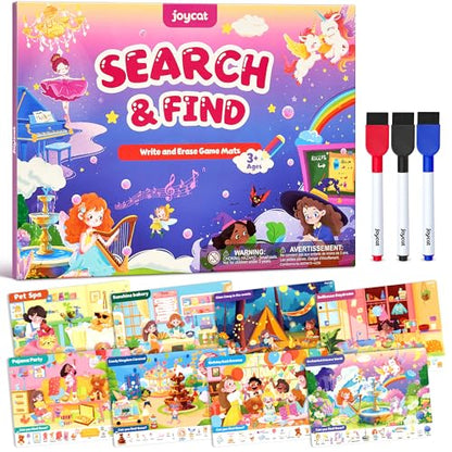 JoyCat Search & Find Activity Books, Educational Toy for Girls Ages 3-6 - style: Girl Themes