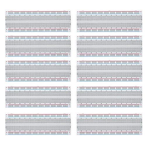 MCIGICM 10pcs Breadboard 830 Point Solderless Prototype PCB Board