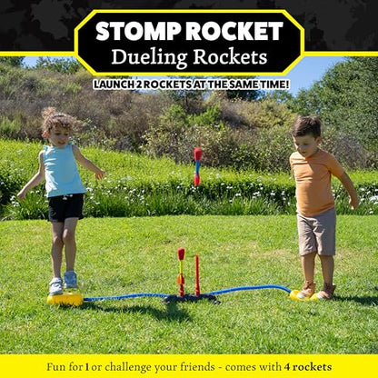 Stomp Rocket Original Dueling Rocket Launcher for Kids, 4 Rockets - style: Dueling Launcher + 4 Rockets