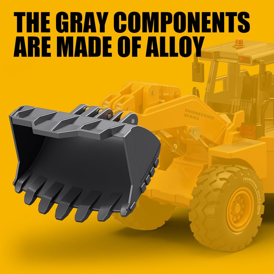 Pupu Pig Construction Toys, Metal Bulldozer Toy for Boy Gifts, Yellow, 3+ - color: Metal Bulldozer Toy - Yellow