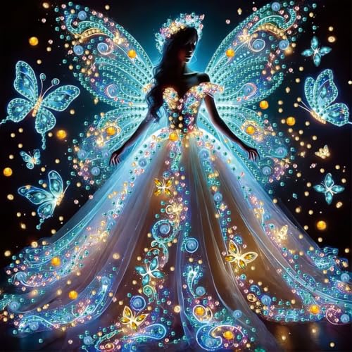 Angel Wings Fairy 5D Diamond Art Painting Kits for Adults 12 x 12 inch - color: SH171