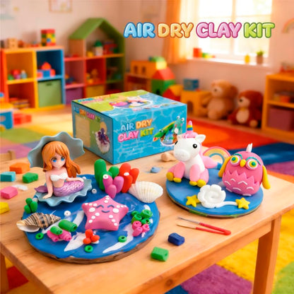 Air Dry Clay Kits for Kids,Animal & Ocean Theme,Modeling Clay for Kids, DIY Model Magic Clay with Sculpting Tools and Tutorials,20 Boxes Molding Clay,Ultra Light,Soft & Non-Sticky,Arts and Crafts Gift - color: Animal & Ocean Theme