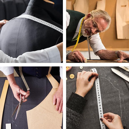 Soft Tape Measure Double Scale Standard & Metric Measurements Tape Body Sewing Flexible Tailor Craft Ruler 60 Inches - color: White Pink Green