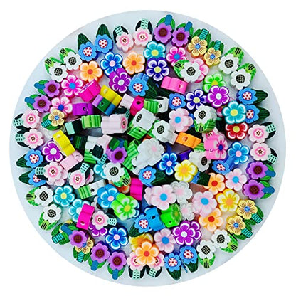 200pcs Flower Polymer Clay Beads - color: Flower