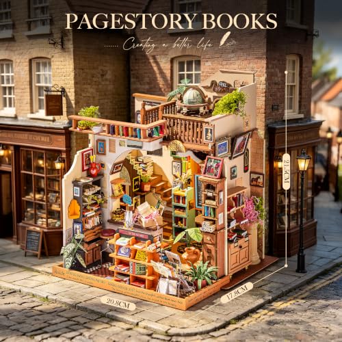 Rolife Bookstore DIY Miniature Dollhouse Kit Creative Gift for Adults