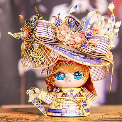 MU 3D Metal Puzzle for Adult Titanic Rose and Jack Cat Figure Kitty Model Assembling, Titanic Movie Collectibles Metal Model Kits Miniature Building, Brain Teaser Love Gift Home Decor Birthday Gift - style: Rose Kitty