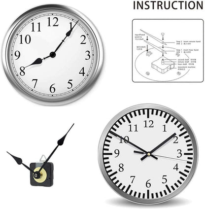 Clock Mechanism Replacement - Quartz Battery Operated Movement Silent Clocks Kit DIY Repair Parts (12mm) - size: 12 mm