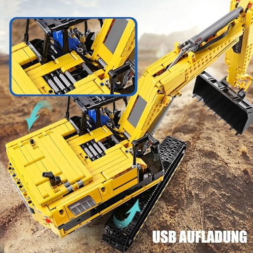 Mould King 13112 RC Excavator Building Set, Remote Control Truck Model Kit