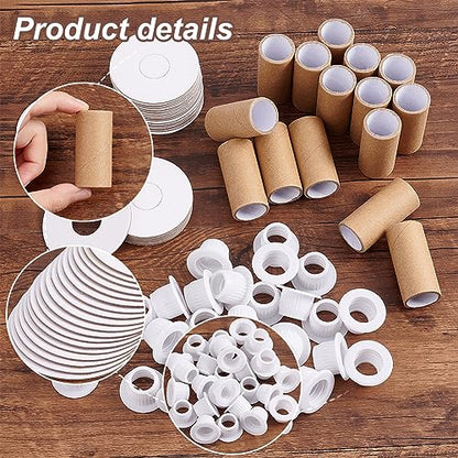 PH PandaHall 16 Sets Empty Paper Thread Spools, Wire Weaving Bobbins Paper Sewing Spools Detachable Thread Ribbon Holder for Yarn Cord Embroidery Sewing DIY Arts Crafts, 50mm/1.97" - size: 50mm/1.97"