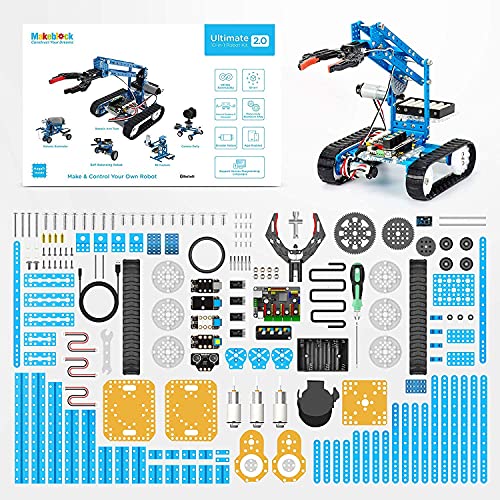 Makeblock mBot Ultimate Robot Kit, 10-in-1 Coding Robot for STEM Education with Wireless Bluetooth Controller