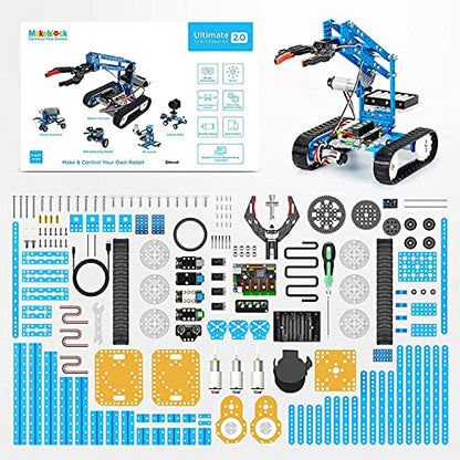 Makeblock mBot Ultimate Robot Kit, 10-in-1 Coding Robot for STEM Education with Wireless Bluetooth Controller