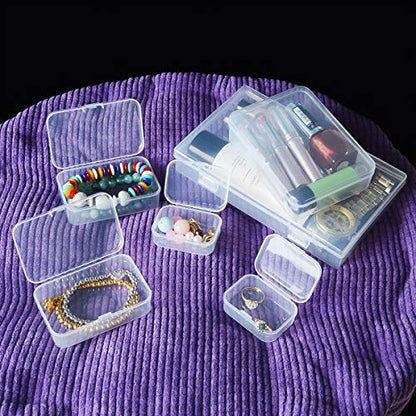 96 Pack Rectangular Clear Plastic Storage Containers - size: Mixed Sizes