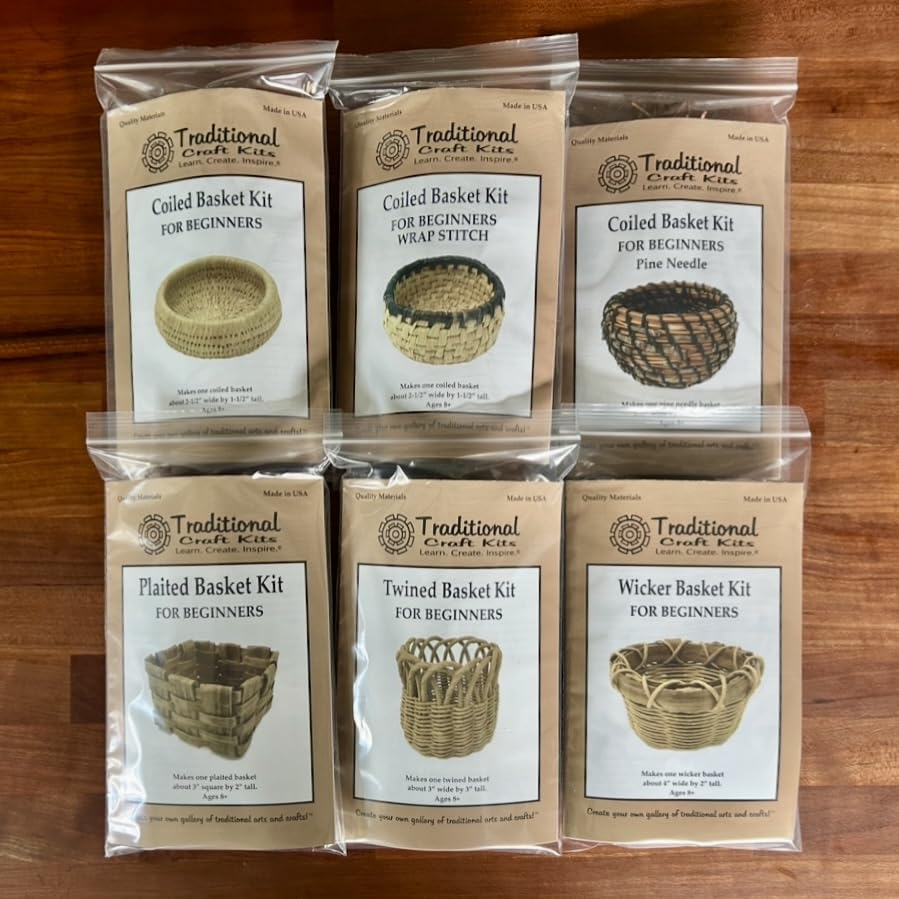 Traditional Craft Kits Beginner Basket Weaving Kit Set of 6