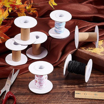PH PandaHall 16 Sets Empty Paper Thread Spools, Wire Weaving Bobbins Paper Sewing Spools Detachable Thread Ribbon Holder for Yarn Cord Embroidery Sewing DIY Arts Crafts, 50mm/1.97" - size: 50mm/1.97"