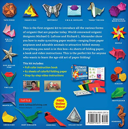 Ultimate Origami for Beginners Kit: The Perfect Kit for Beginners-Everything you Need is in This Box!: Kit Includes Origami Book, 19 Projects, 62 Origami Papers & Video Instructions