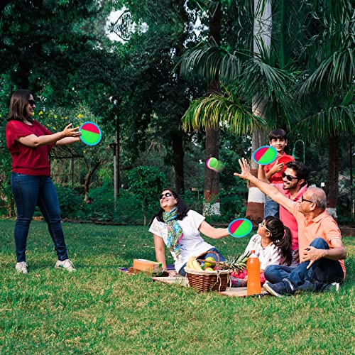 Ayeboovi Kids Toys Sticky Toss and Catch Ball Game 6 Paddles 3 Balls - style: 6 Paddles 3 Balls