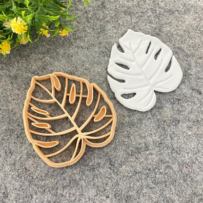 GOTO CLAY TOOLS Trinket Dish Cutter for Polymer Clay, Monstera Leaf Trinket Dish Cutter, 4 inch Length, Embossed Polymer Clay Cutters, Monstera - color: Monstera Leaf