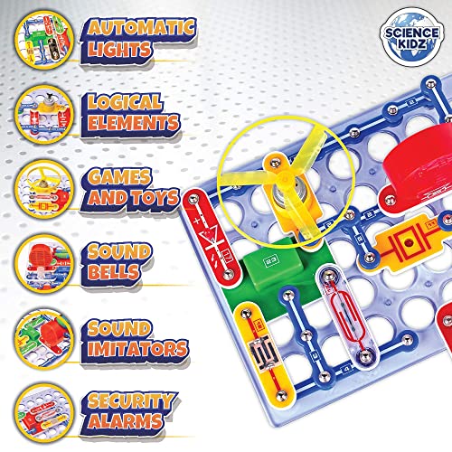 Science Kidz Electronics Kit - 188 Science Experiments Set for Kids