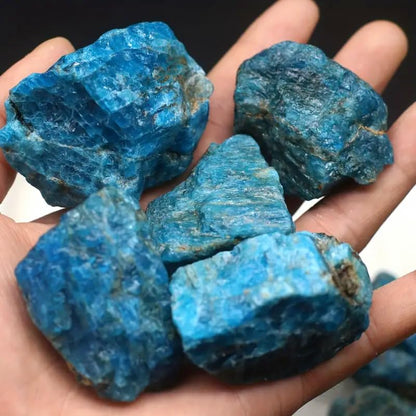 Zenkeeper 1Lb Apatite Crystal Stone Natural Raw Stones & Fountain Rocks for Tumbling, Cabbing, Polishing, Wire Wrapping, Wicca & Reiki Crystal Healing - color: Apatite
