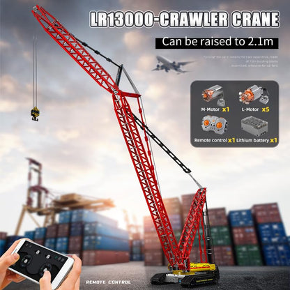 Mould King 17015 Technology Crawler Crane Building Block Kit, Heavy Duty Crawler Crane with Motors for Adult, 4318 pcs Engineering Building Set