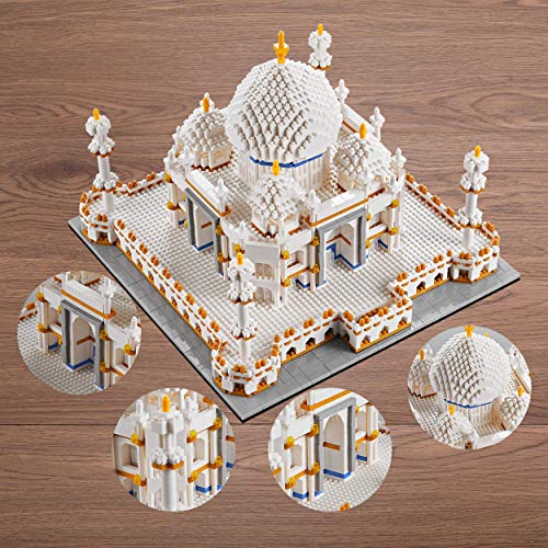 YaJie Taj Mahal Micro Building Blocks Set for Adults, Mini Architecture Bricks Building Sets, Collection Creative Model Kit Gifts for Age 14+（3950PCS） - color: Taj Mahal