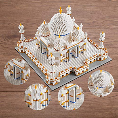 YaJie Taj Mahal Micro Building Blocks Set for Adults, Mini Architecture Bricks Building Sets, Collection Creative Model Kit Gifts for Age 14+（3950PCS） - color: Taj Mahal