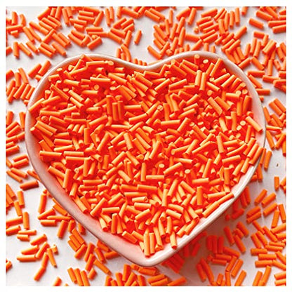 50g Fake Sprinkles Resin Sprinkles Fake Candy Sprinkles Clay Sprinkles Polymer Sprinkles Polymer Clay Slices for Nail Art DIY Crafts Cake Phone Case(5-Orange) - color: 15-Orange