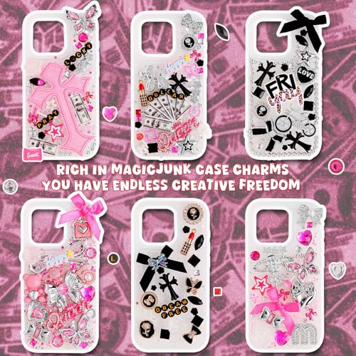 EIiovcnya 2380 Pcs Junk Phone Case Charms Kit for Customizing DIY Cases - color: Dark (2380 Pcs)