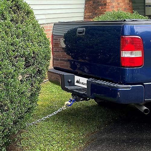 Nilight Shackle Hitch Receiver 2inch for Vehicle Recovery with 3/4" Shackle - color: Black+Blue
