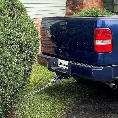 Nilight Shackle Hitch Receiver 2inch for Vehicle Recovery with 3/4" Shackle - color: Black+Blue