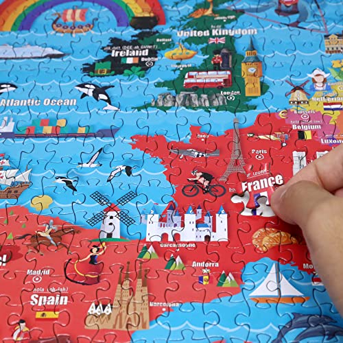 Think2Master Colorful Map of Europe 1000 Pieces Jigsaw Puzzle for 13+, Teens, Adults & Families. Great Gift for stimulating Interest in the European Map. Size: 26.8” X 18.9” - style: Map of Europe