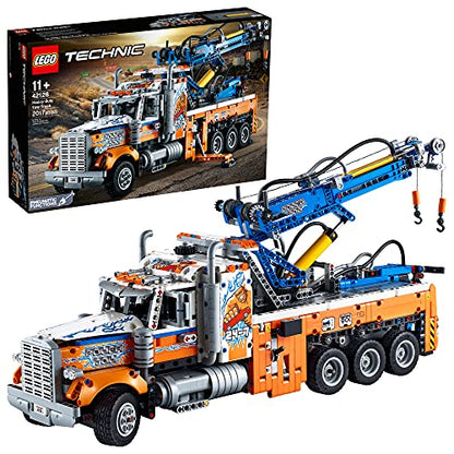 LEGO Technic Heavy-Duty Tow Truck 42128 with Crane Toy Model Building Set, Engineering for Kids Series - style: Frustration-Free Packaging