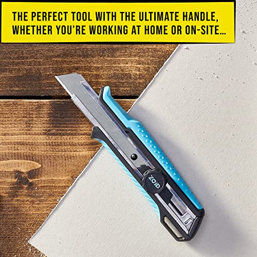 Zoid 25mm Snap Knife with TraX-Grip and Wheel Lock, High-Carbon Steel Blade, Retractable Box Cutter, Utility Knife for Cutting, 7-Segment Snap Blade, Textured Grip for Comfort and Stability - size: Single, style: 25mm Snap Knife with Wheel Lock