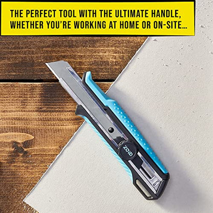 Zoid 25mm Snap Knife with TraX-Grip and Wheel Lock, High-Carbon Steel Blade, Retractable Box Cutter, Utility Knife for Cutting, 7-Segment Snap Blade, Textured Grip for Comfort and Stability - size: Single, style: 25mm Snap Knife with Wheel Lock