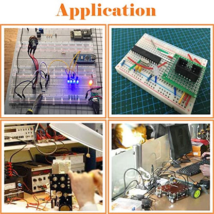 840Pcs Jumper Wire Kit Solderless Flexible Breadboard 14 Lengths Assorted Preformed Breadboard with 65Pcs Breadboard Jumper Wires, Tweezers & Plastic Box - style: 840Pcs+Jumper Wires