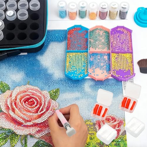 ZYNERY 2PCS Diamond Art Pen, Diamond Painting Pens Refillable, Glue Clay Pens for Rhinestones, Gem Art Rhinestone Picker Tool for 5D Gem Painting Includes 12 Glue Clay Refills - color: 2 Gradient Pens + 12 Glue