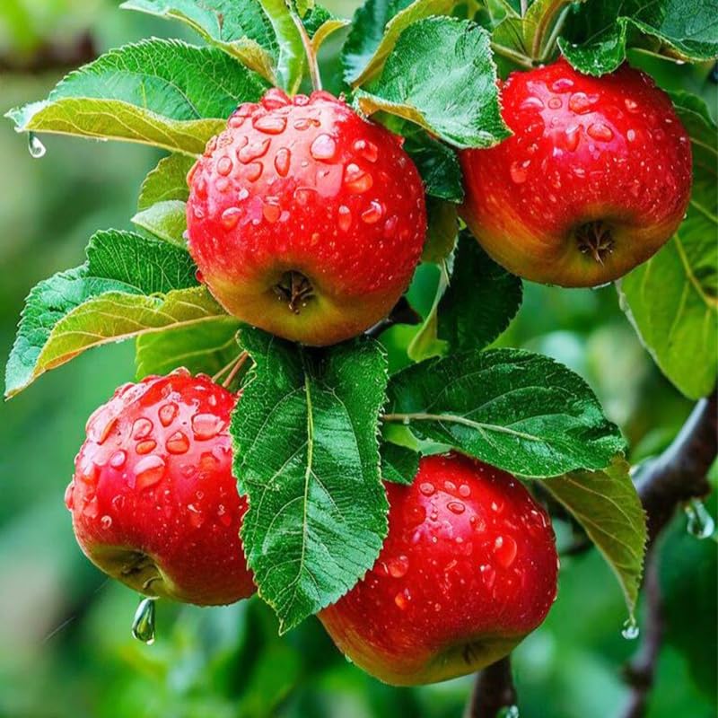 100 Apple & 100 Grape & 100 Kiwi & 100 Soursop & 10 Mulberry & 20 Cherry Seeds for Planting - Non-GMO Fruit Seeds for Home Garden, Sweet & Juicy