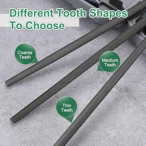 HARFINGTON 2 Pcs 6" Round Medium Cut File Double Cut Teeth Medium Metal File High Carbon Steel T12 without Handle for Metal Wood Finishing Roughing, Grey - size: 6", style: Medium Cut