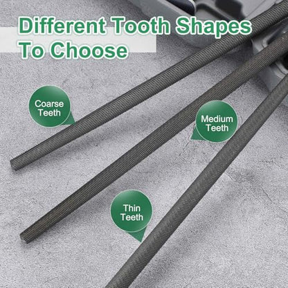 HARFINGTON 2 Pcs 6" Round Medium Cut File Double Cut Teeth Medium Metal File High Carbon Steel T12 without Handle for Metal Wood Finishing Roughing, Grey - size: 6", style: Medium Cut