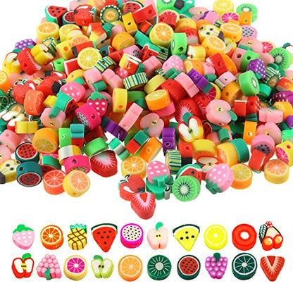200pcs Fruit Polymer Clay Beads - color: Fruit