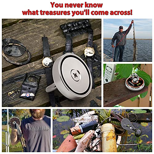 FINDMAG 1000 LBS High Power Fishing Magnet, 3.54 Inch Magnet Fishing Kit - size: 1000 LB Single Sided Magnet Kit
